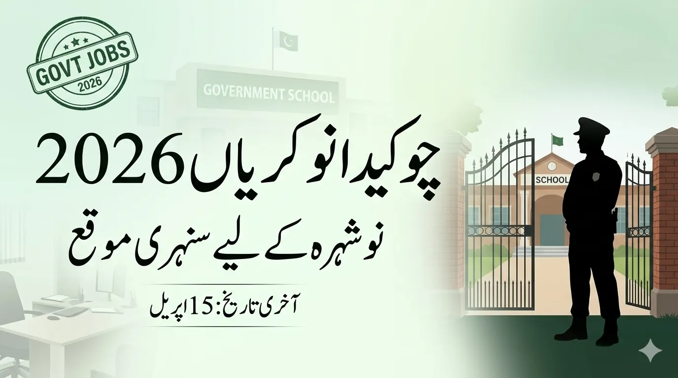 Chowkidar Jobs 2026 (BPS-03) Nowshera Govt Jobs